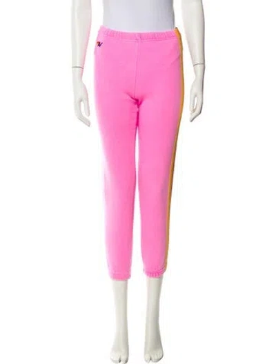 Pre-owned Aviator Nation Straight Leg Pants In Pink