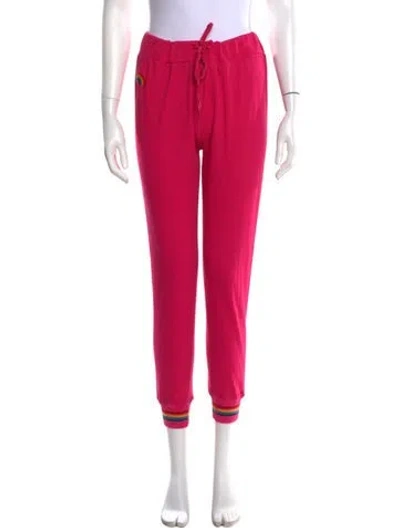 Pre-owned Aviator Nation Straight Leg Pants In Pink