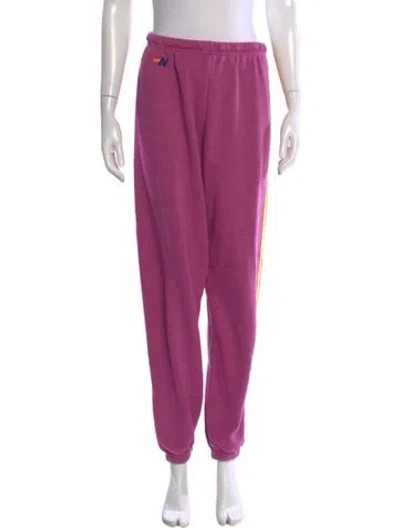 Pre-owned Aviator Nation Straight Leg Pants In Purple