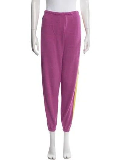 Pre-owned Aviator Nation Straight Leg Pants In Purple