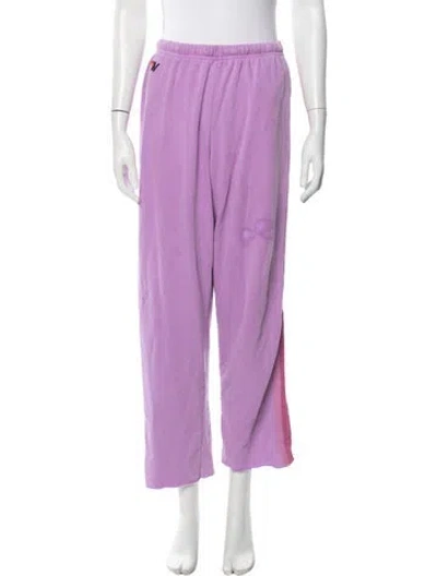 Pre-owned Aviator Nation Straight Leg Pants In Purple
