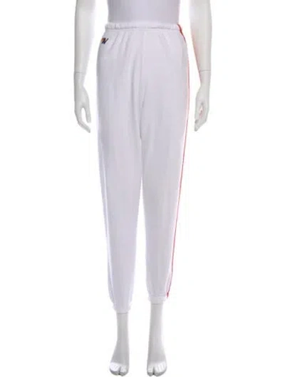 Pre-owned Aviator Nation Straight Leg Pants In White