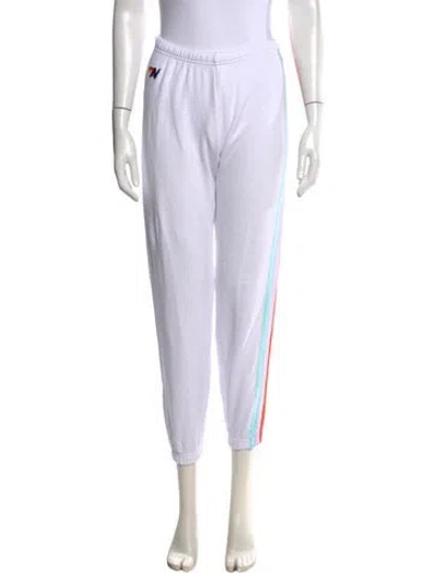 Pre-owned Aviator Nation Straight Leg Pants In White