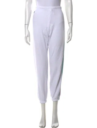 Pre-owned Aviator Nation Straight Leg Pants In White