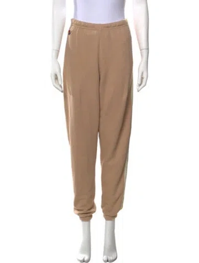 Pre-owned Aviator Nation Straight Leg Pants In Yellow