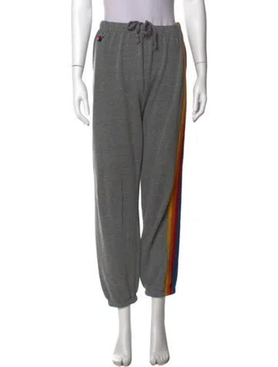 Pre-owned Aviator Nation Striped Embroidered Accent In Gray