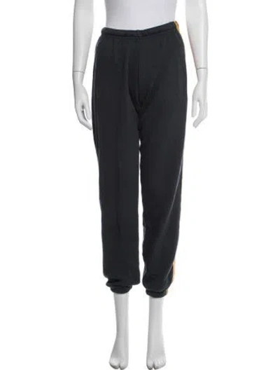 Pre-owned Aviator Nation Striped Embroidered Accent Sweatpants In Grey