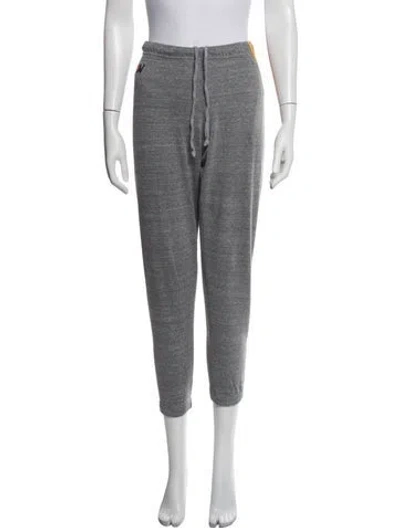 Pre-owned Aviator Nation Striped Embroidered Accent Sweatpants In Grey