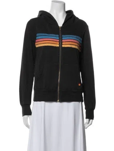 Pre-owned Aviator Nation Striped Jacket In Black