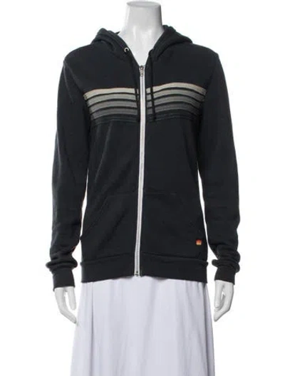 Pre-owned Aviator Nation Striped Jacket In Blue