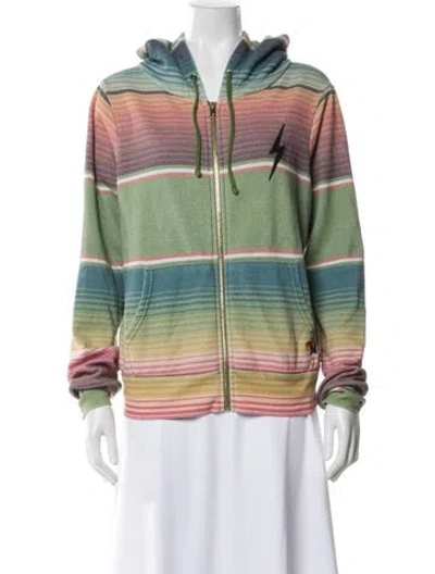 Pre-owned Aviator Nation Striped Jacket In Multi