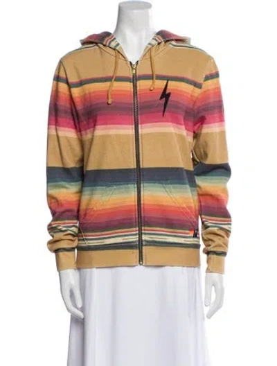 Pre-owned Aviator Nation Striped Jacket In Multi