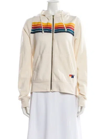 Pre-owned Aviator Nation Striped Jacket In Neutral