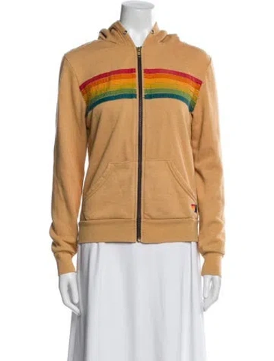 Pre-owned Aviator Nation Striped Jacket In Neutral