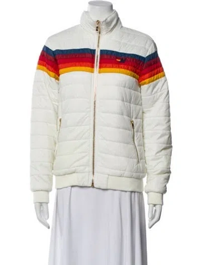 Pre-owned Aviator Nation Striped Jacket In Neutral