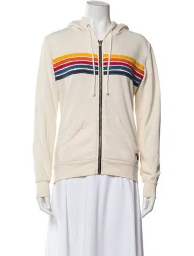 Pre-owned Aviator Nation Striped Jacket In Neutral