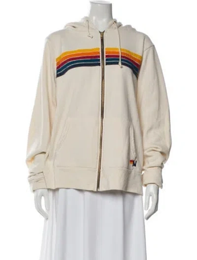 Pre-owned Aviator Nation Striped Jacket In Neutral