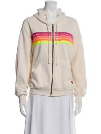 Pre-owned Aviator Nation Striped Jacket In Neutral