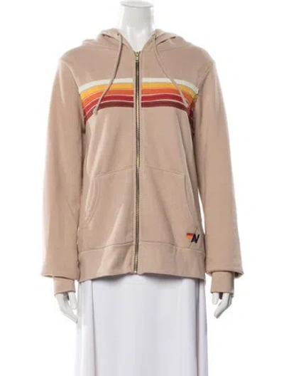 Pre-owned Aviator Nation Striped Jacket In Neutral