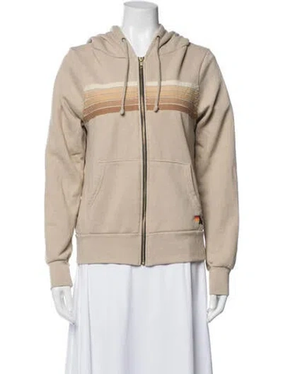 Pre-owned Aviator Nation Striped Jacket In Neutral