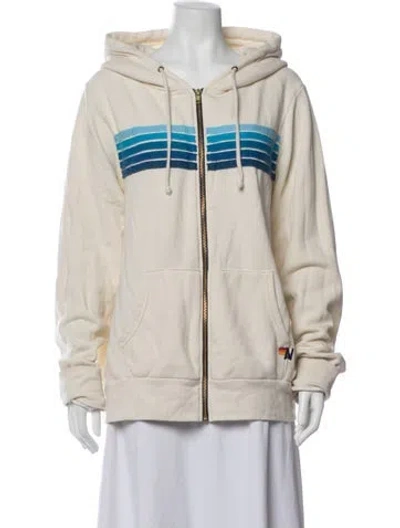Pre-owned Aviator Nation Striped Jacket In Neutrals