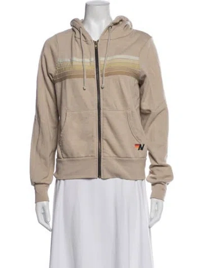 Pre-owned Aviator Nation Striped Jacket In Neutrals