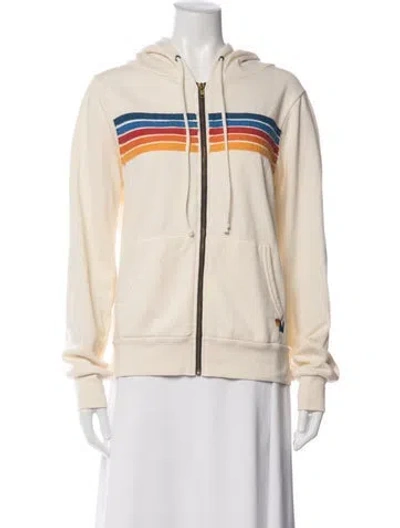 Pre-owned Aviator Nation Striped Jacket In Neutrals