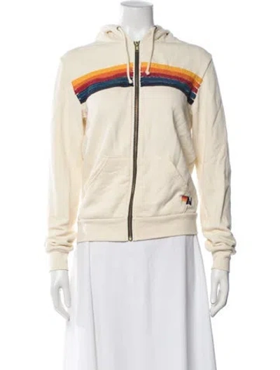 Pre-owned Aviator Nation Striped Jacket In Neutrals