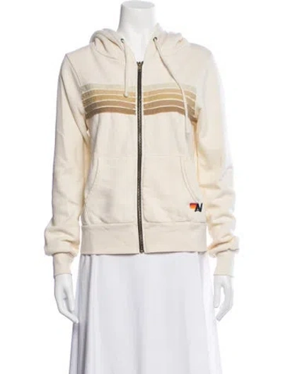 Pre-owned Aviator Nation Striped Jacket In Neutrals
