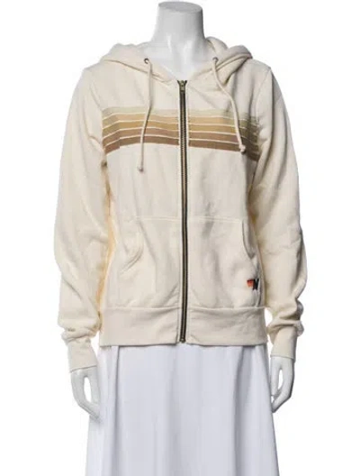 Pre-owned Aviator Nation Striped Jacket In Neutrals