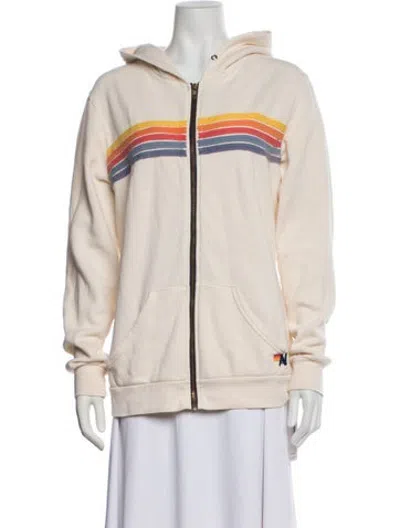 Pre-owned Aviator Nation Striped Jacket In Neutrals