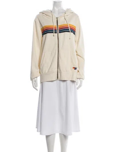 Pre-owned Aviator Nation Striped Jacket In Neutrals