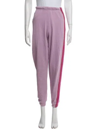 Pre-owned Aviator Nation Striped Lounge Set In Purple