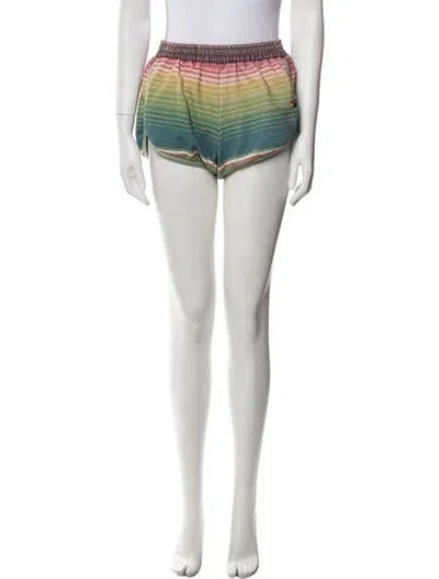 Pre-owned Aviator Nation Striped Mini Shorts In Multi