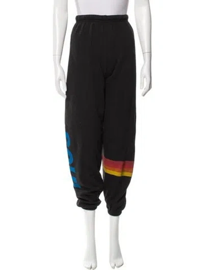 Pre-owned Aviator Nation Striped Skinny Leg Pants In Gray