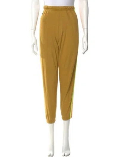 Pre-owned Aviator Nation Striped Skinny Leg Pants In Yellow