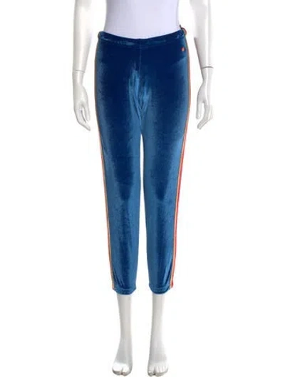 Pre-owned Aviator Nation Striped Straight Leg Pants In Blue