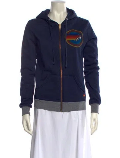 Pre-owned Aviator Nation Striped Sweater In Blue