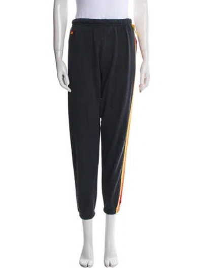 Pre-owned Aviator Nation Striped Sweatpants In Blue