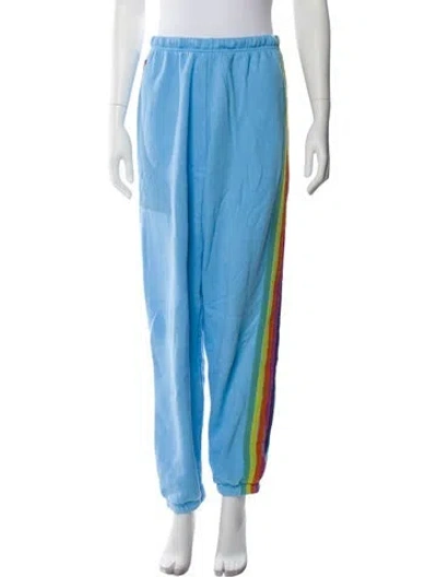Pre-owned Aviator Nation Striped Sweatpants In Blue