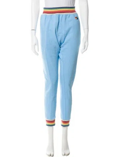 Pre-owned Aviator Nation Striped Sweatpants In Blue