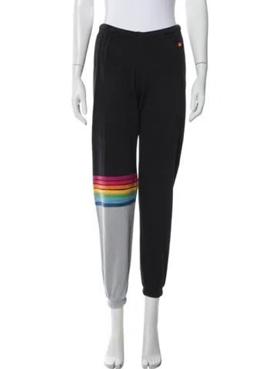 Pre-owned Aviator Nation Striped Sweatpants In Blue