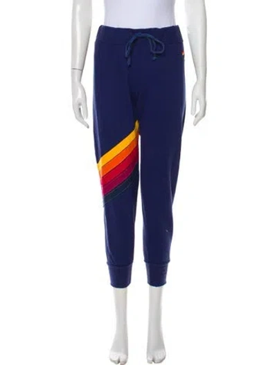Pre-owned Aviator Nation Striped Sweatpants In Blue