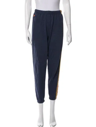 Pre-owned Aviator Nation Striped Sweatpants In Blue