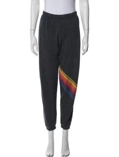 Pre-owned Aviator Nation Striped Sweatpants In Blue
