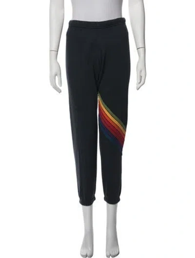 Pre-owned Aviator Nation Striped Sweatpants In Blue