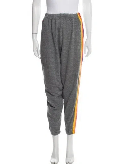 Pre-owned Aviator Nation Striped Sweatpants In Gray