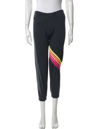 Pre-owned Aviator Nation Striped Sweatpants In Gray