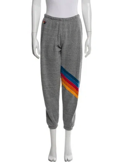 Pre-owned Aviator Nation Striped Sweatpants In Gray