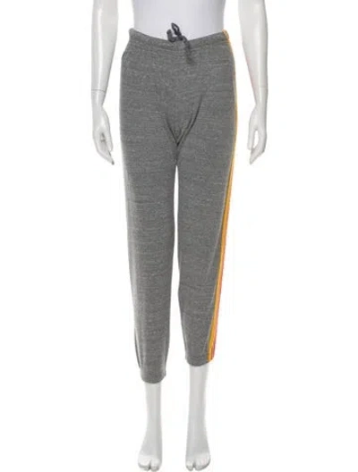 Pre-owned Aviator Nation Striped Sweatpants In Gray